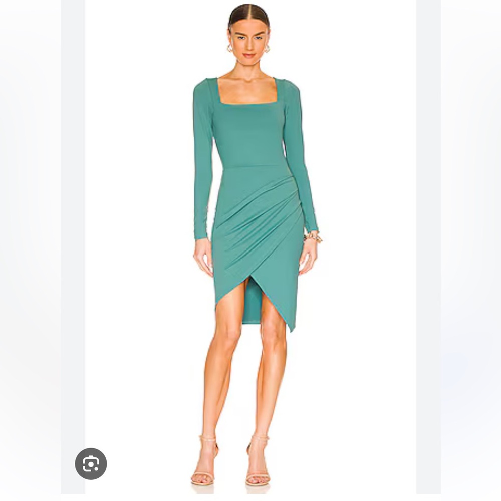 Susana Monaco Teal Long Sleeve Dress